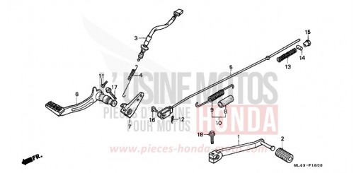 PEDALE CB450SJ de 1988